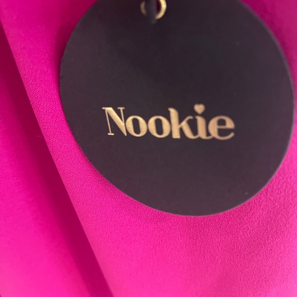 Nookie Tyler Scuba Midi Dress NWT X Small BarbieCORE Pink - Picture 6 of 9